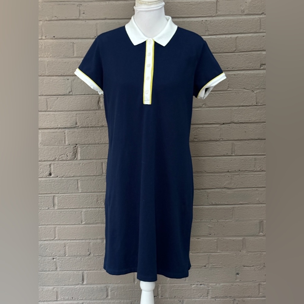 Lands’End  Blue Polo Dress  M